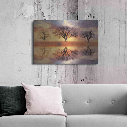 Luxe Metal Art 'Trio of Trees' by Lori Deiter Metal Wall Art,36x24