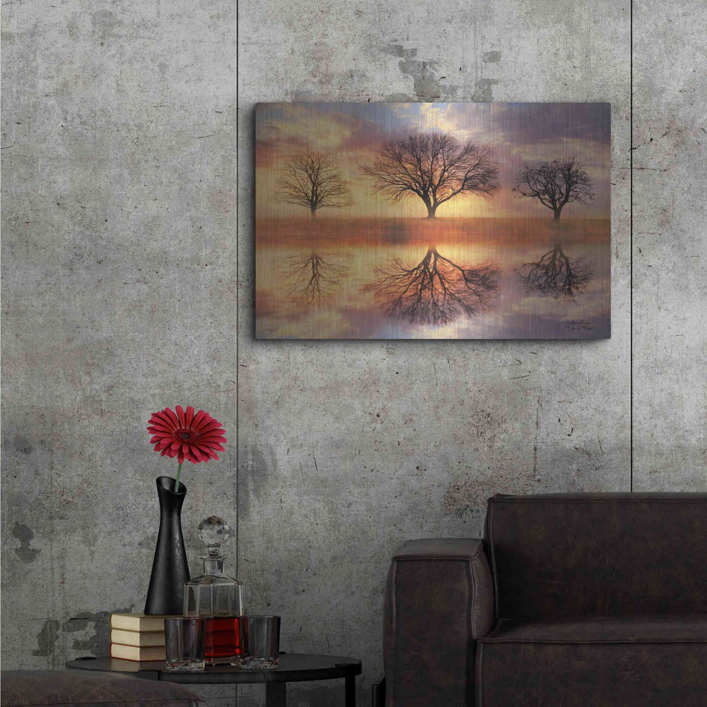 Luxe Metal Art 'Trio of Trees' by Lori Deiter Metal Wall Art,36x24