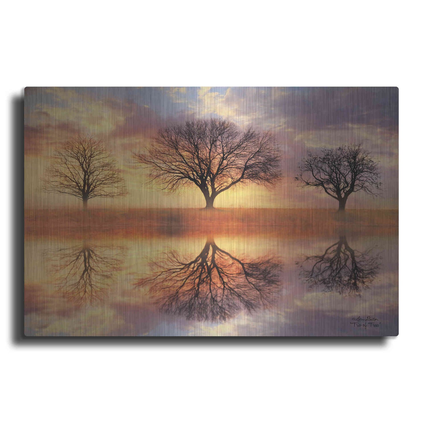 Luxe Metal Art 'Trio of Trees' by Lori Deiter Metal Wall Art