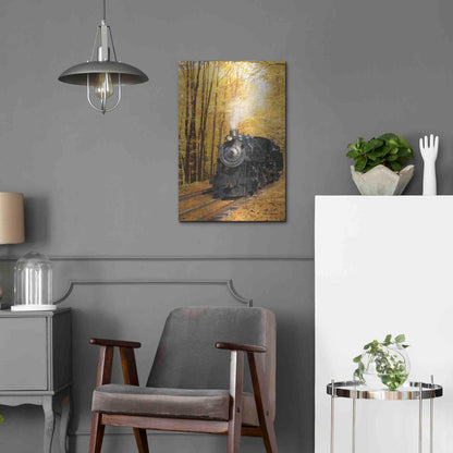 Luxe Metal Art 'Fall Locomotive' by Lori Deiter Metal Wall Art,16x24