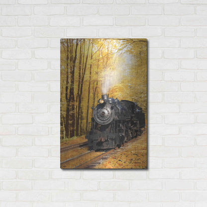 Luxe Metal Art 'Fall Locomotive' by Lori Deiter Metal Wall Art,24x36