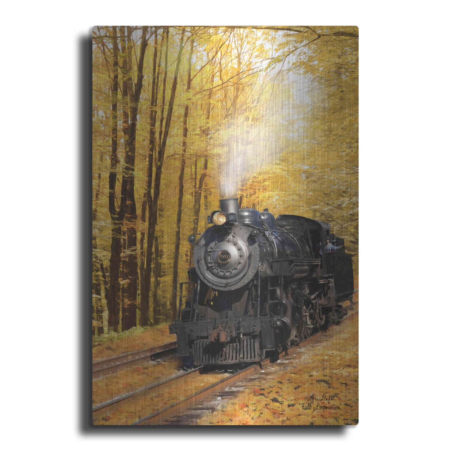Luxe Metal Art 'Fall Locomotive' by Lori Deiter Metal Wall Art