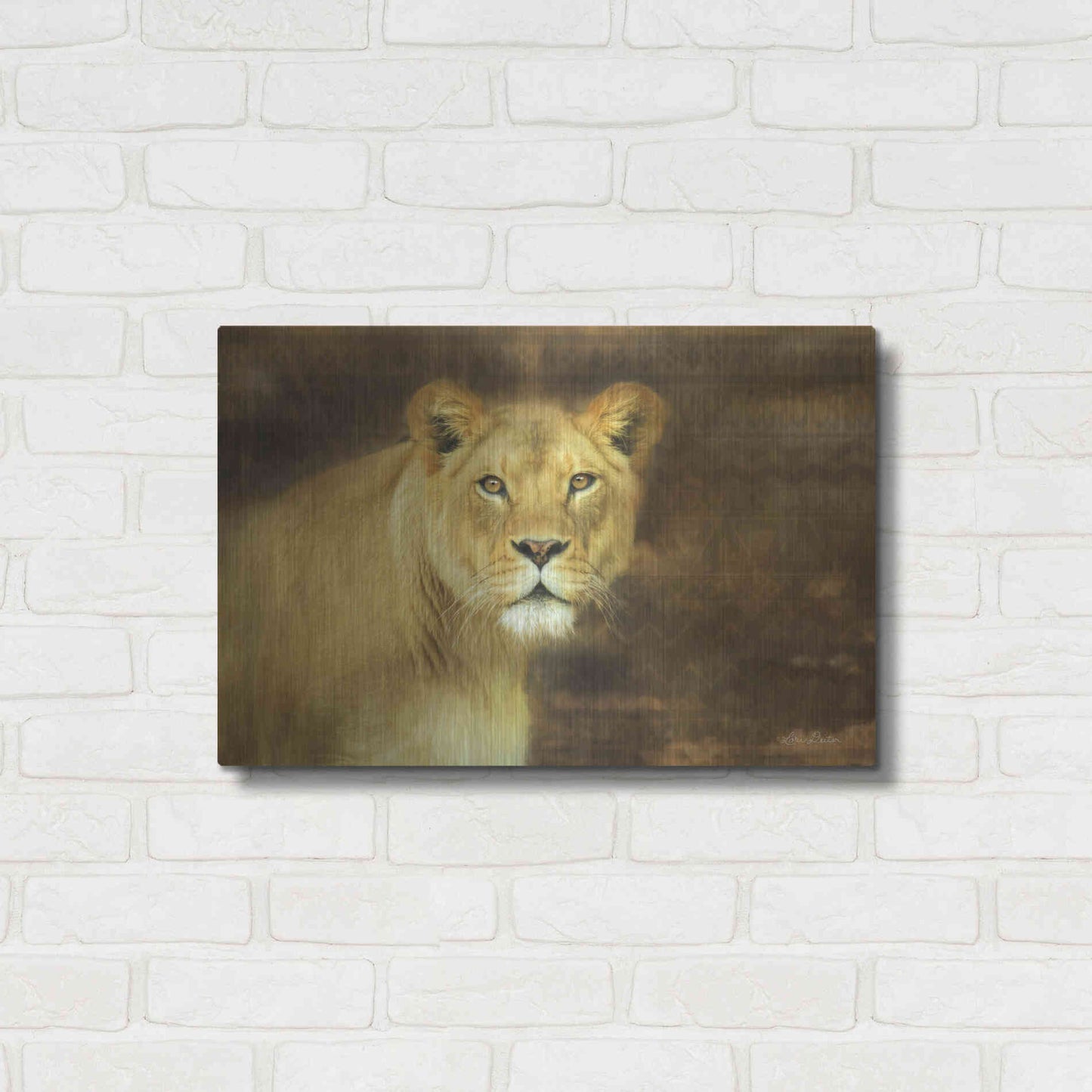 Luxe Metal Art 'Tribal Lioness' by Lori Deiter Metal Wall Art,24x16