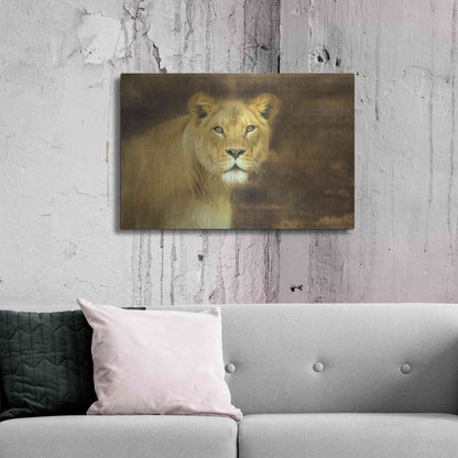 Luxe Metal Art 'Tribal Lioness' by Lori Deiter Metal Wall Art,36x24