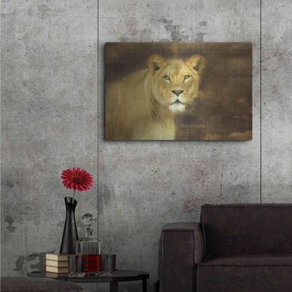 Luxe Metal Art 'Tribal Lioness' by Lori Deiter Metal Wall Art,36x24