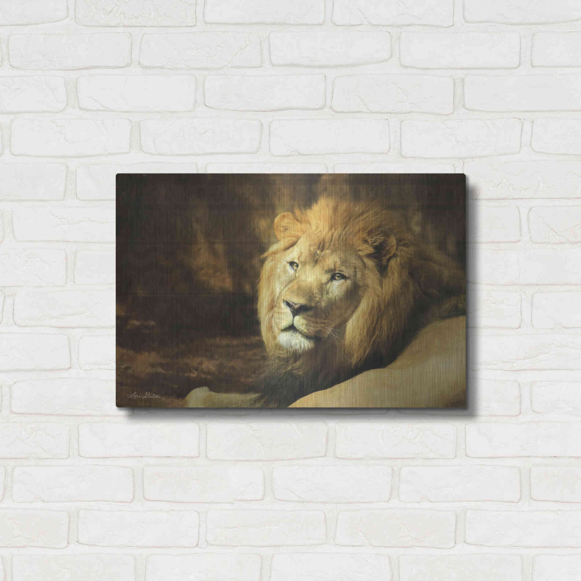 Luxe Metal Art 'Tribal Lion' by Lori Deiter Metal Wall Art,24x16
