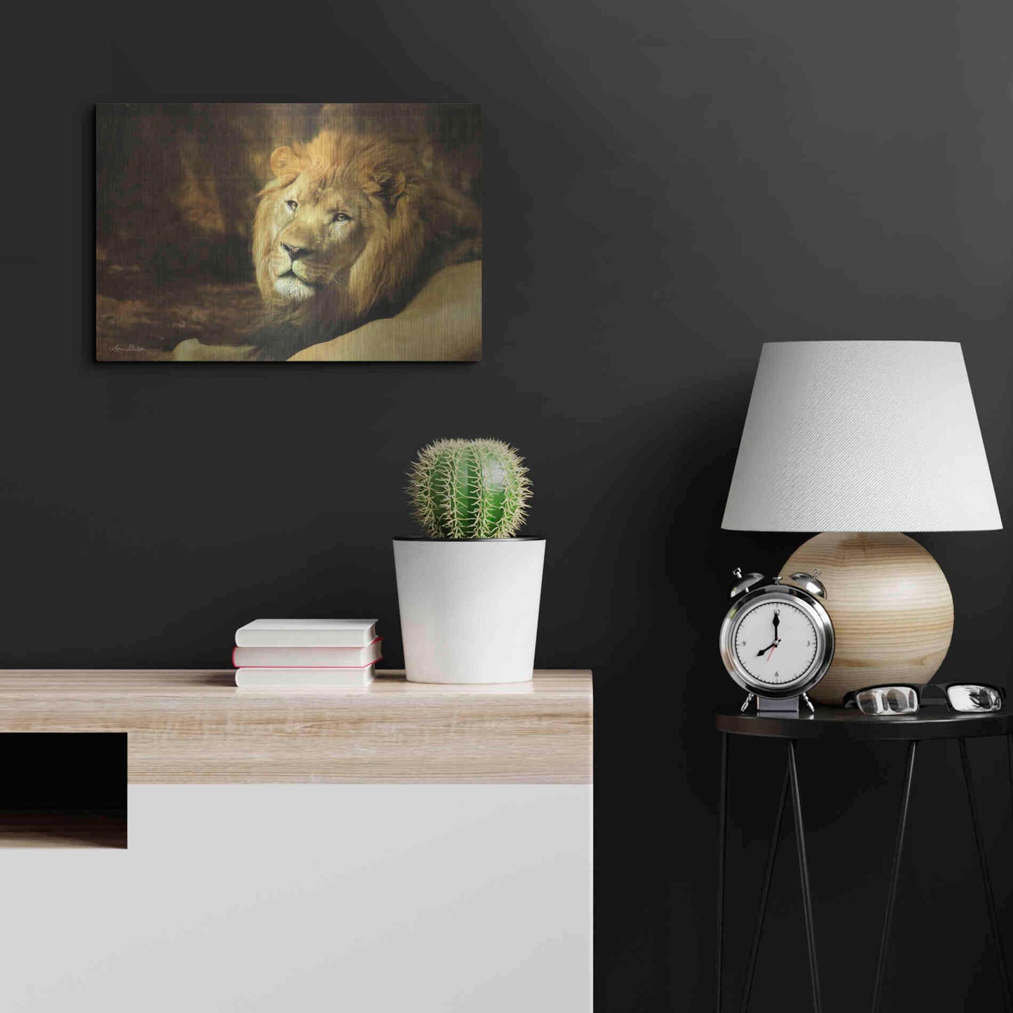 Luxe Metal Art 'Tribal Lion' by Lori Deiter Metal Wall Art,24x16
