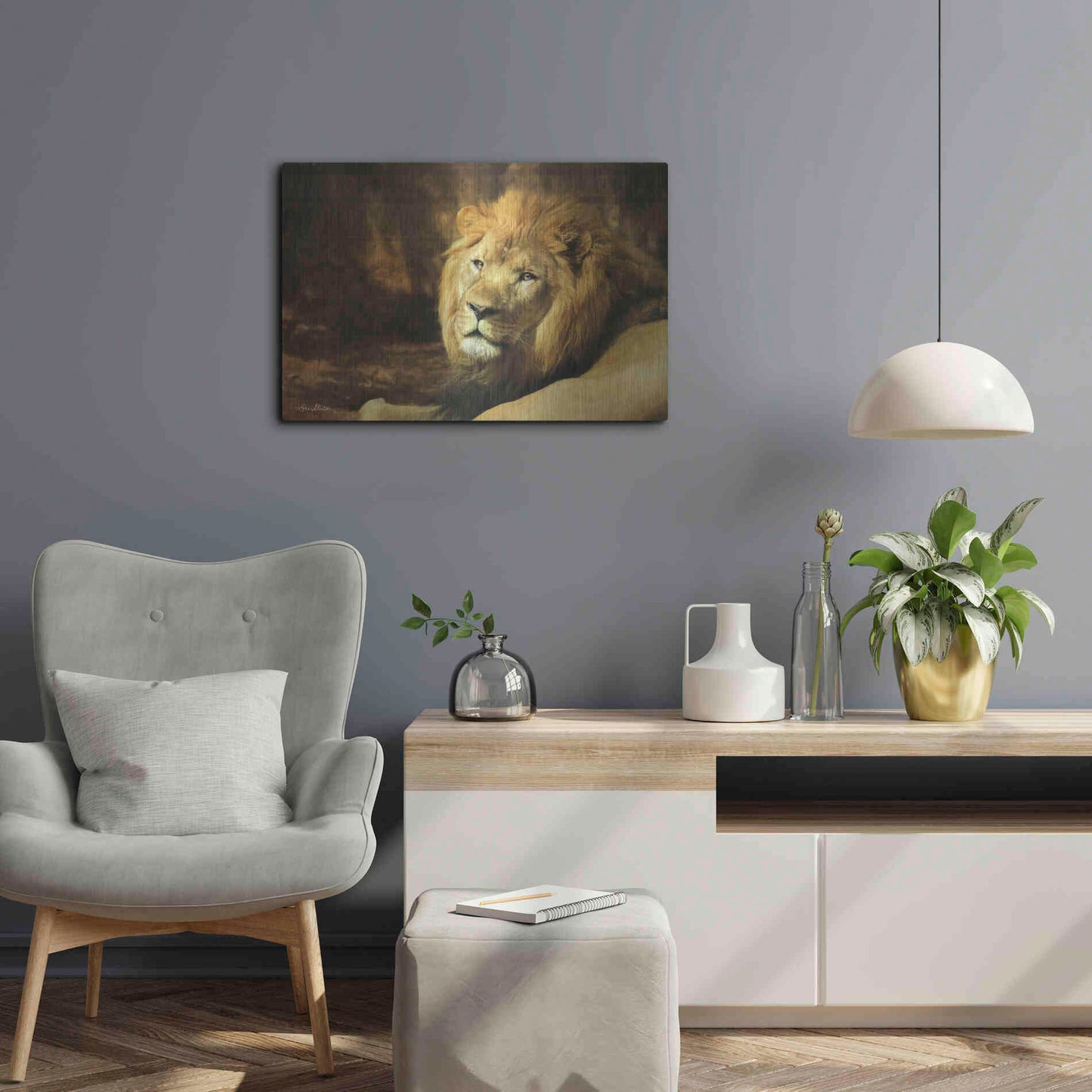 Luxe Metal Art 'Tribal Lion' by Lori Deiter Metal Wall Art,24x16