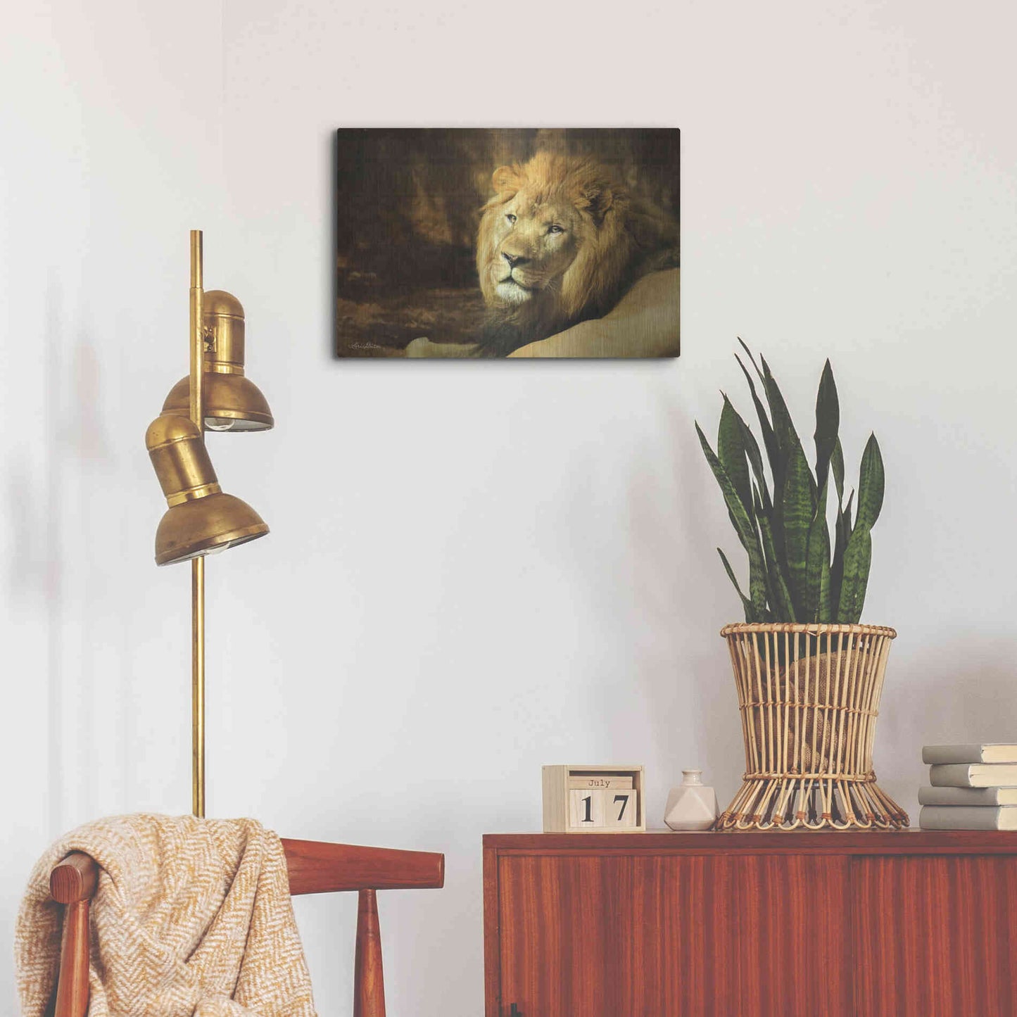 Luxe Metal Art 'Tribal Lion' by Lori Deiter Metal Wall Art,24x16