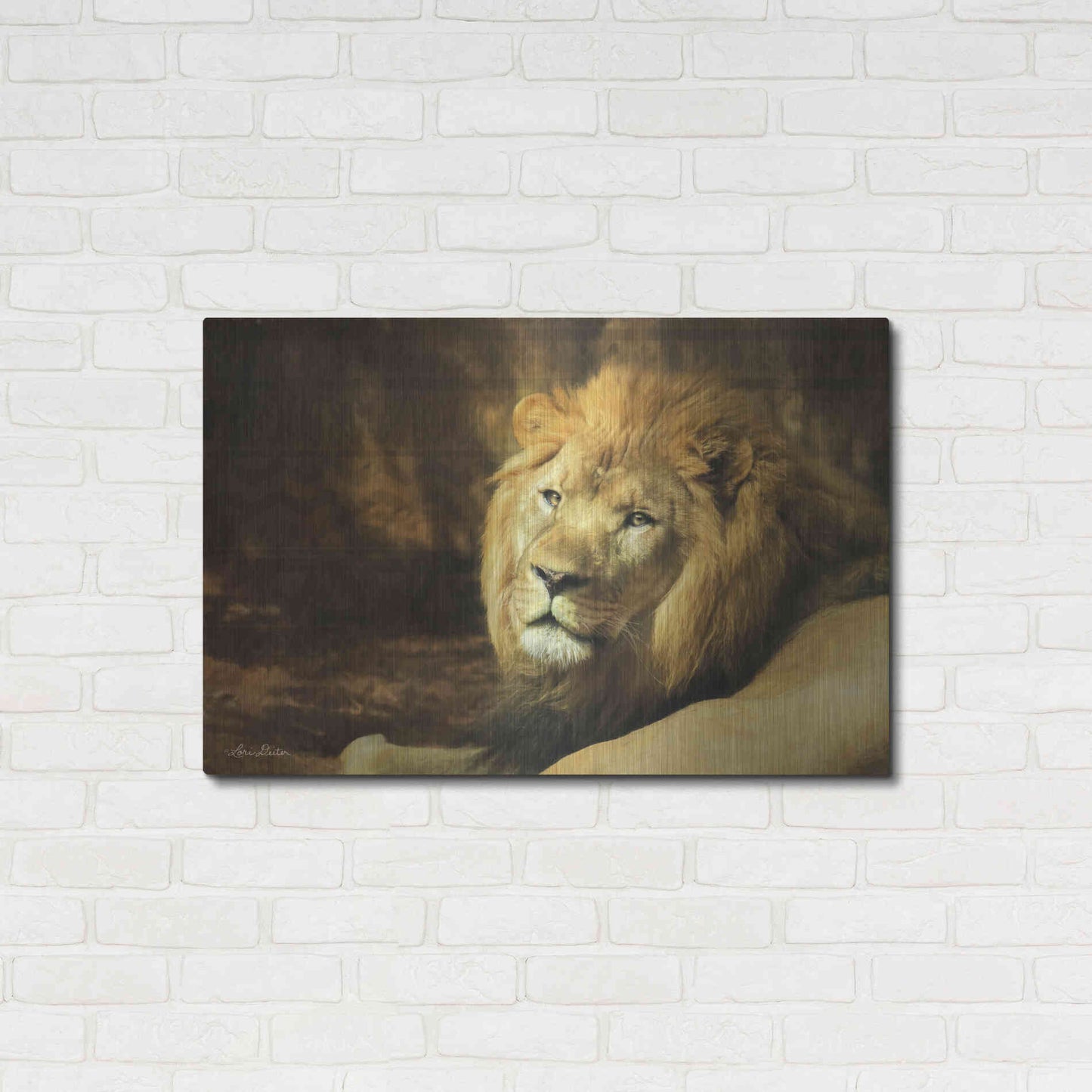 Luxe Metal Art 'Tribal Lion' by Lori Deiter Metal Wall Art,36x24