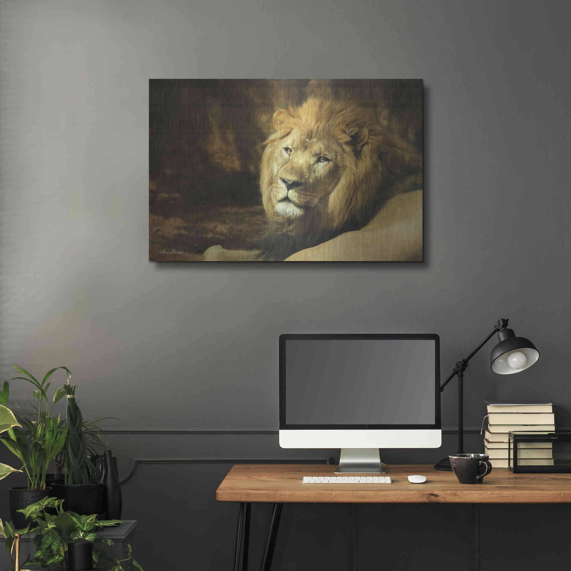 Luxe Metal Art 'Tribal Lion' by Lori Deiter Metal Wall Art,36x24