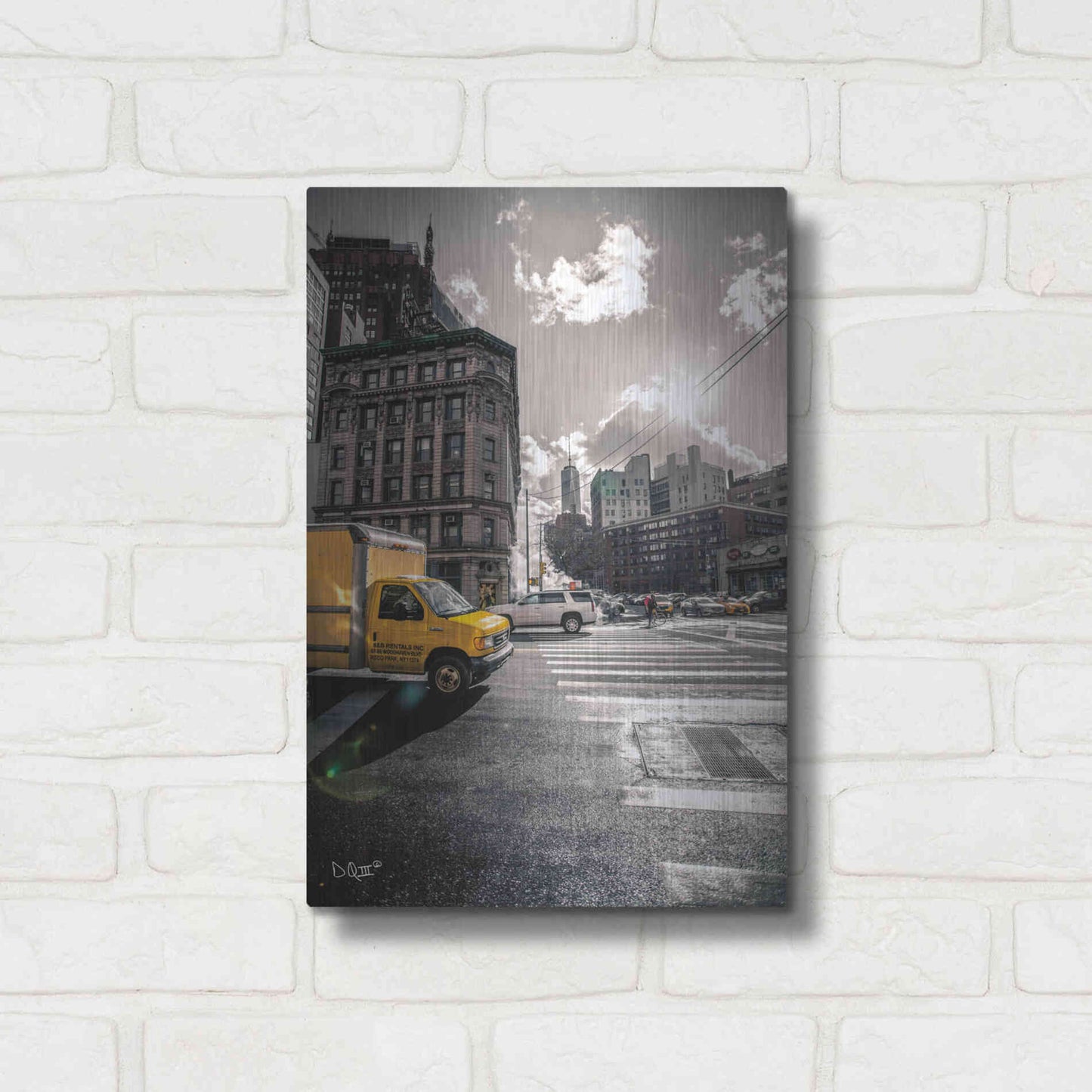 Luxe Metal Art 'Crosswalks of Manhattan I' by Donnie Quillen Metal Wall Art,12x16