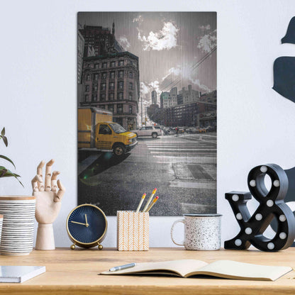 Luxe Metal Art 'Crosswalks of Manhattan I' by Donnie Quillen Metal Wall Art,12x16