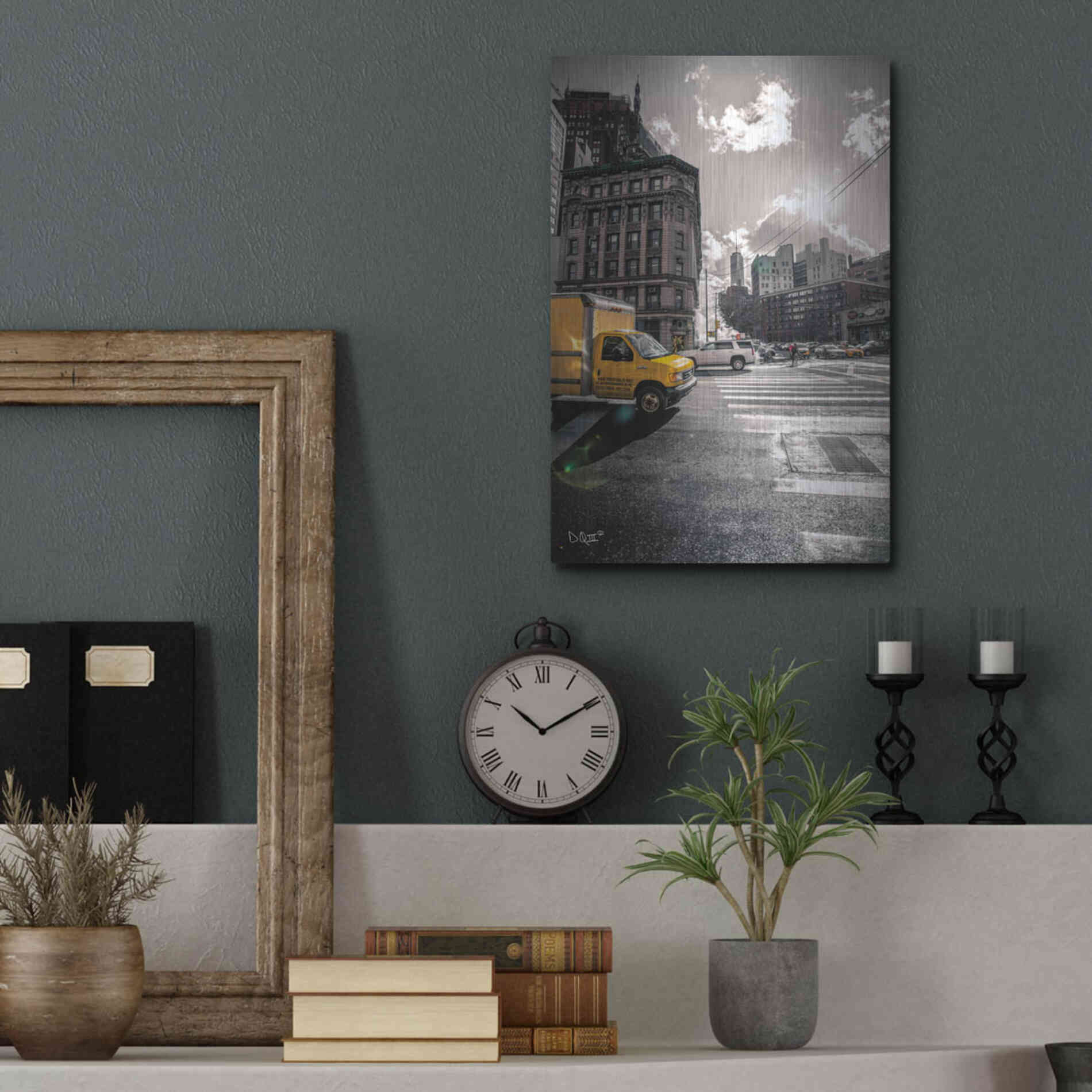 Luxe Metal Art 'Crosswalks of Manhattan I' by Donnie Quillen Metal Wall Art,12x16