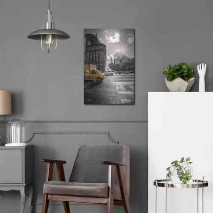 Luxe Metal Art 'Crosswalks of Manhattan I' by Donnie Quillen Metal Wall Art,16x24