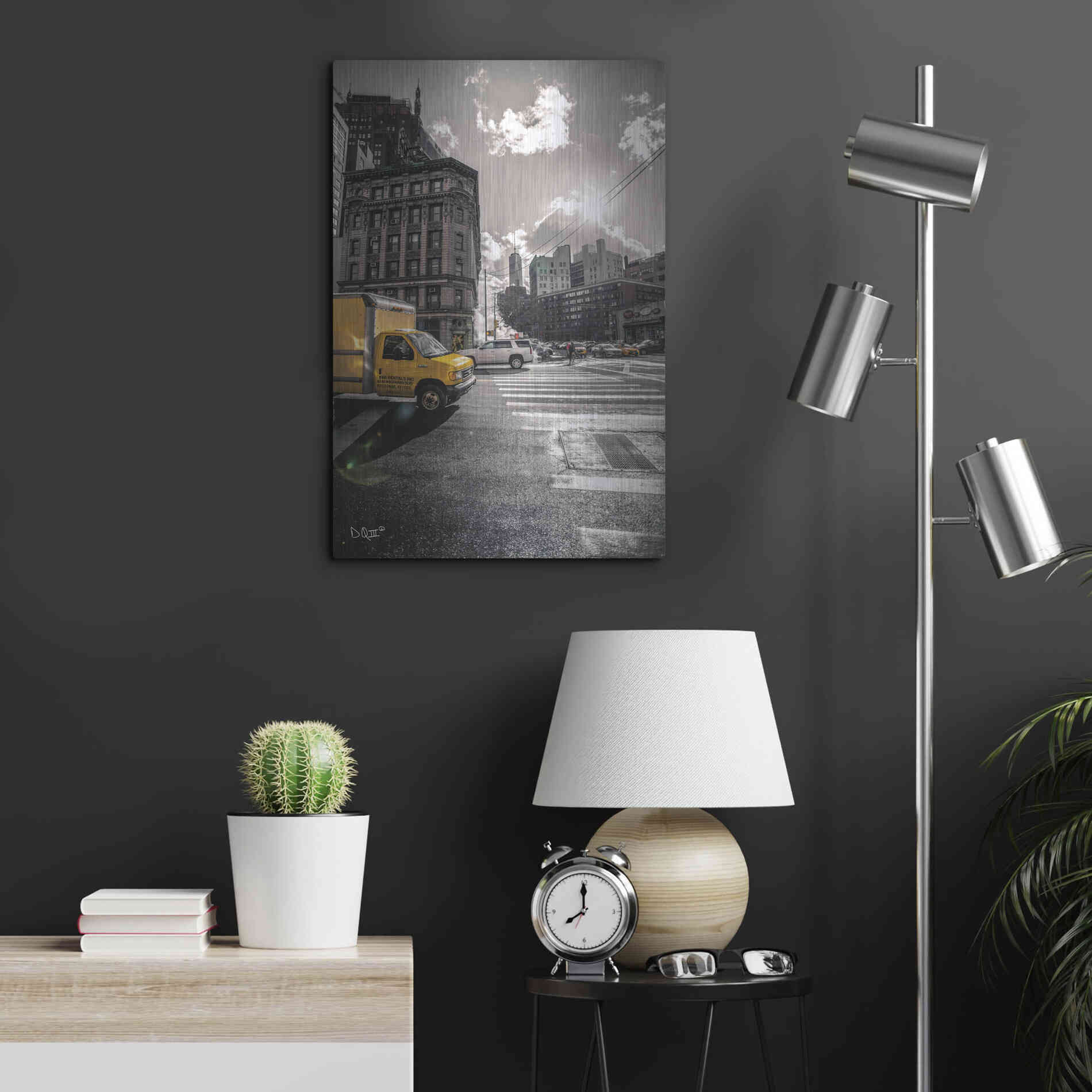 Luxe Metal Art 'Crosswalks of Manhattan I' by Donnie Quillen Metal Wall Art,16x24