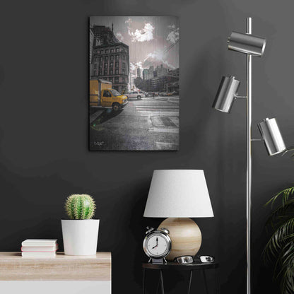 Luxe Metal Art 'Crosswalks of Manhattan I' by Donnie Quillen Metal Wall Art,16x24