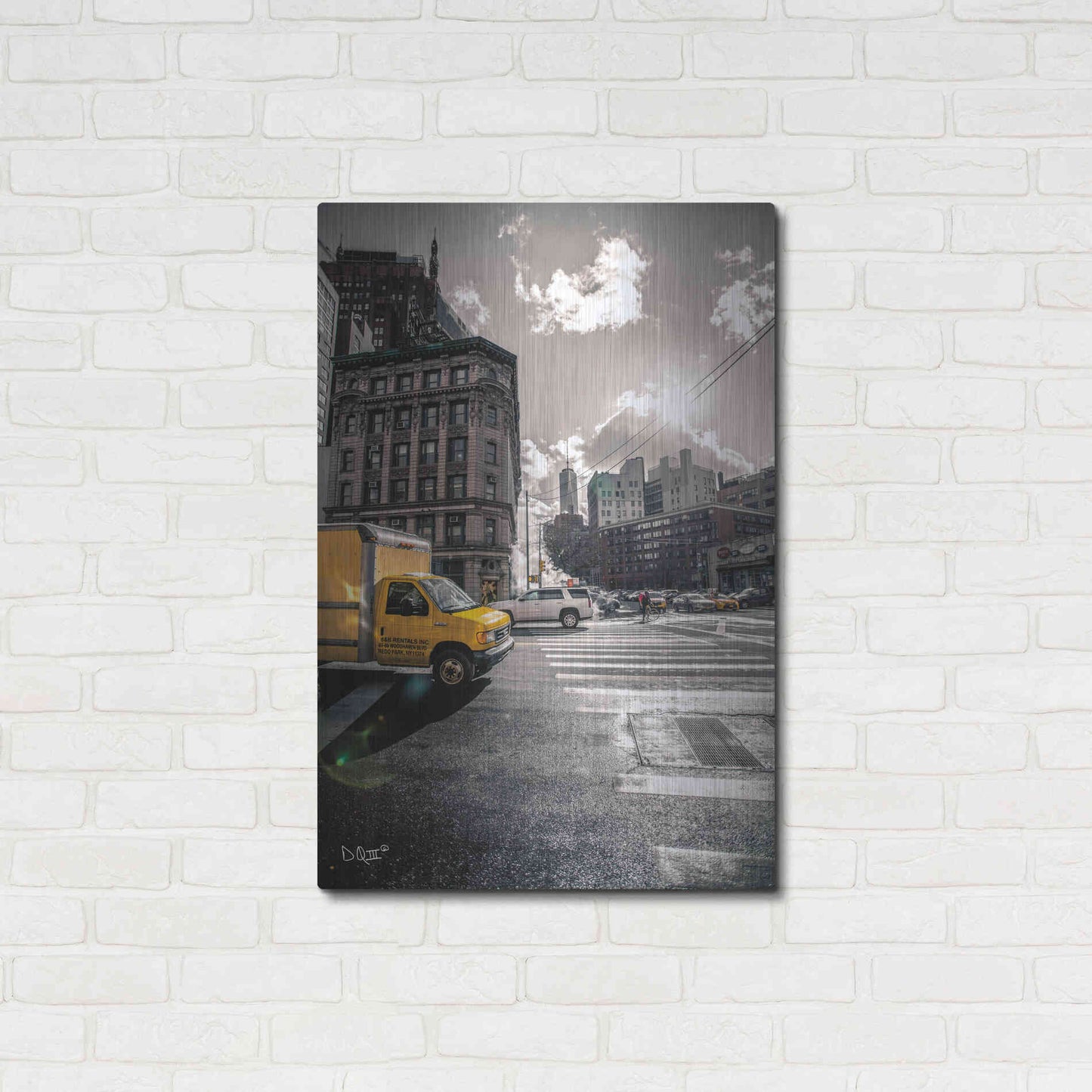 Luxe Metal Art 'Crosswalks of Manhattan I' by Donnie Quillen Metal Wall Art,24x36