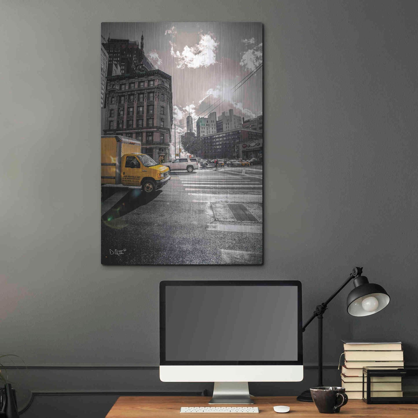 Luxe Metal Art 'Crosswalks of Manhattan I' by Donnie Quillen Metal Wall Art,24x36