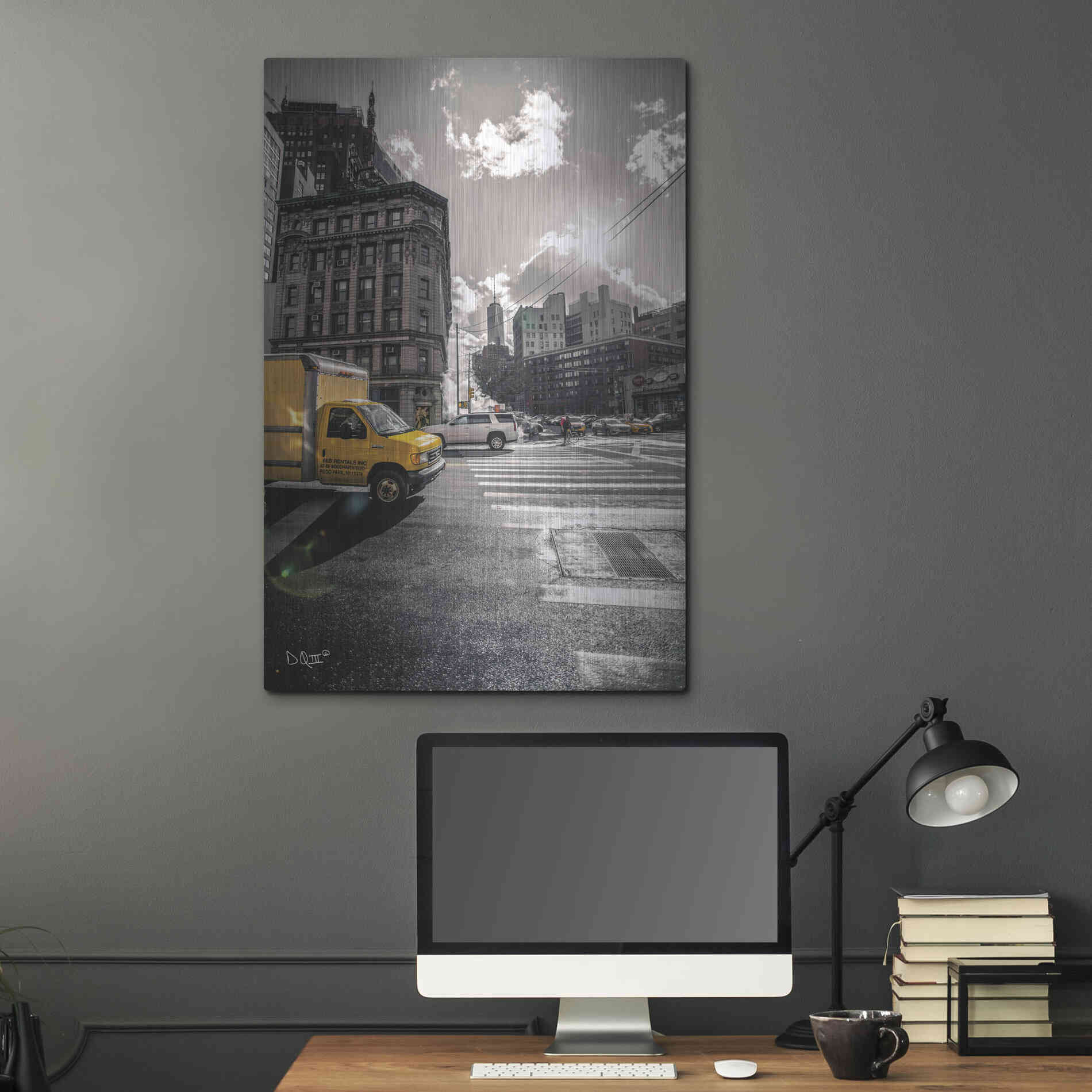 Luxe Metal Art 'Crosswalks of Manhattan I' by Donnie Quillen Metal Wall Art,24x36