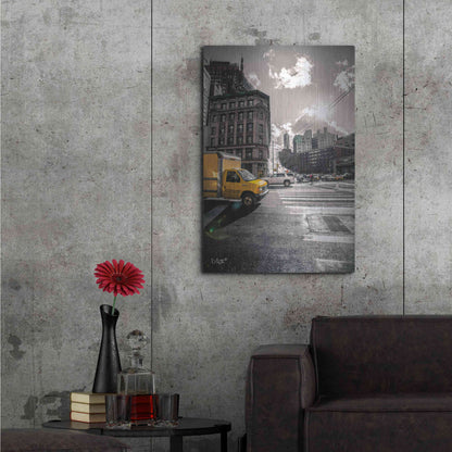 Luxe Metal Art 'Crosswalks of Manhattan I' by Donnie Quillen Metal Wall Art,24x36