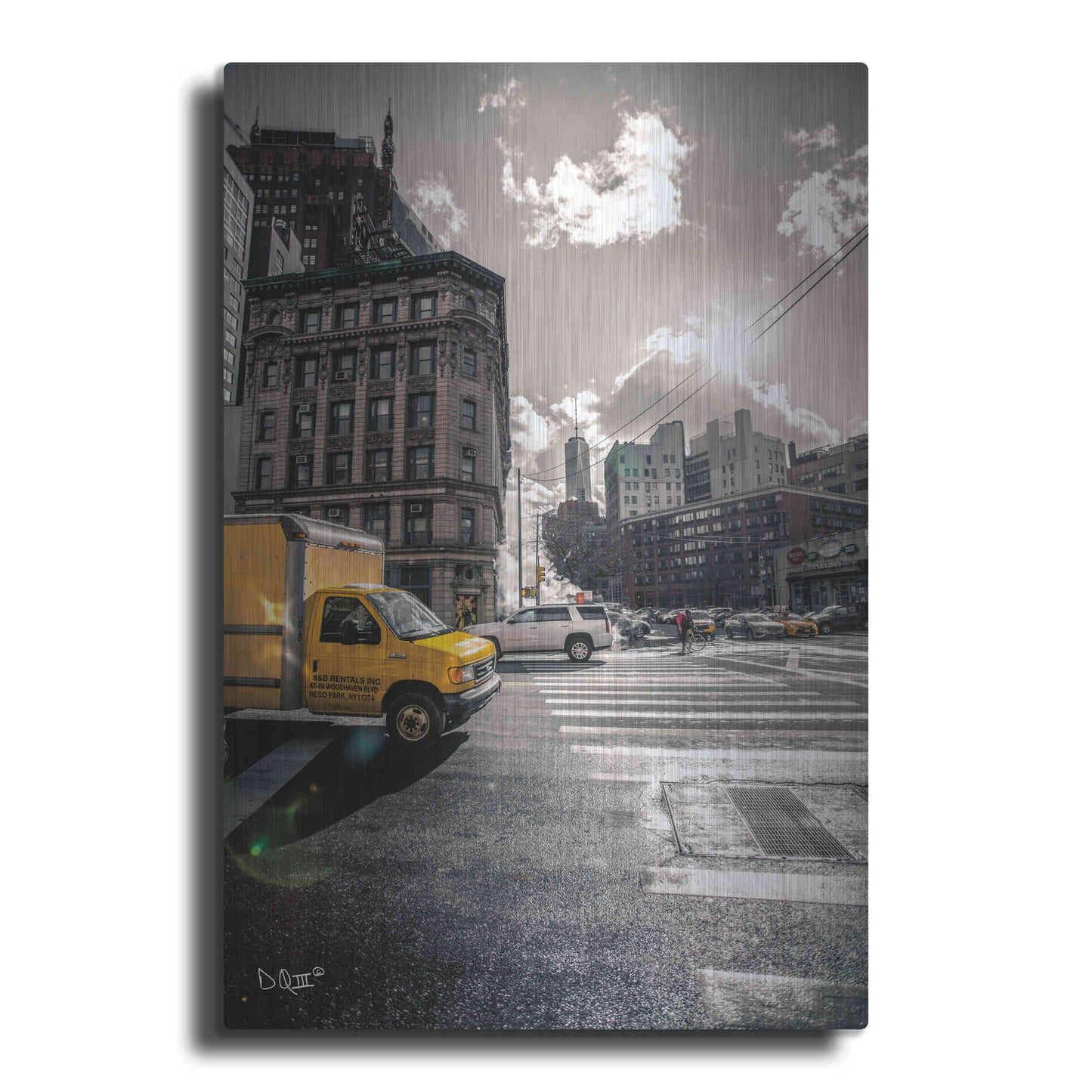 Luxe Metal Art 'Crosswalks of Manhattan I' by Donnie Quillen Metal Wall Art