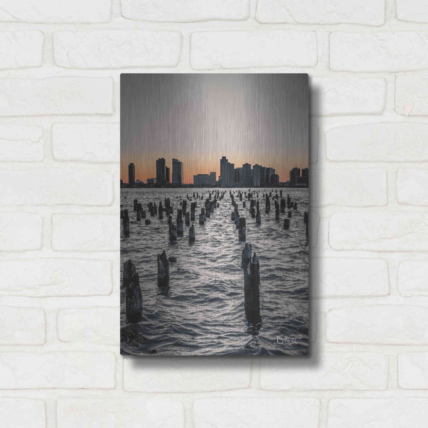 Luxe Metal Art 'Manhattan Sunrise I' by Donnie Quillen Metal Wall Art,12x16