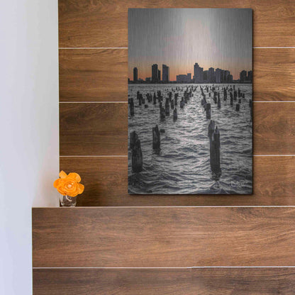 Luxe Metal Art 'Manhattan Sunrise I' by Donnie Quillen Metal Wall Art,12x16