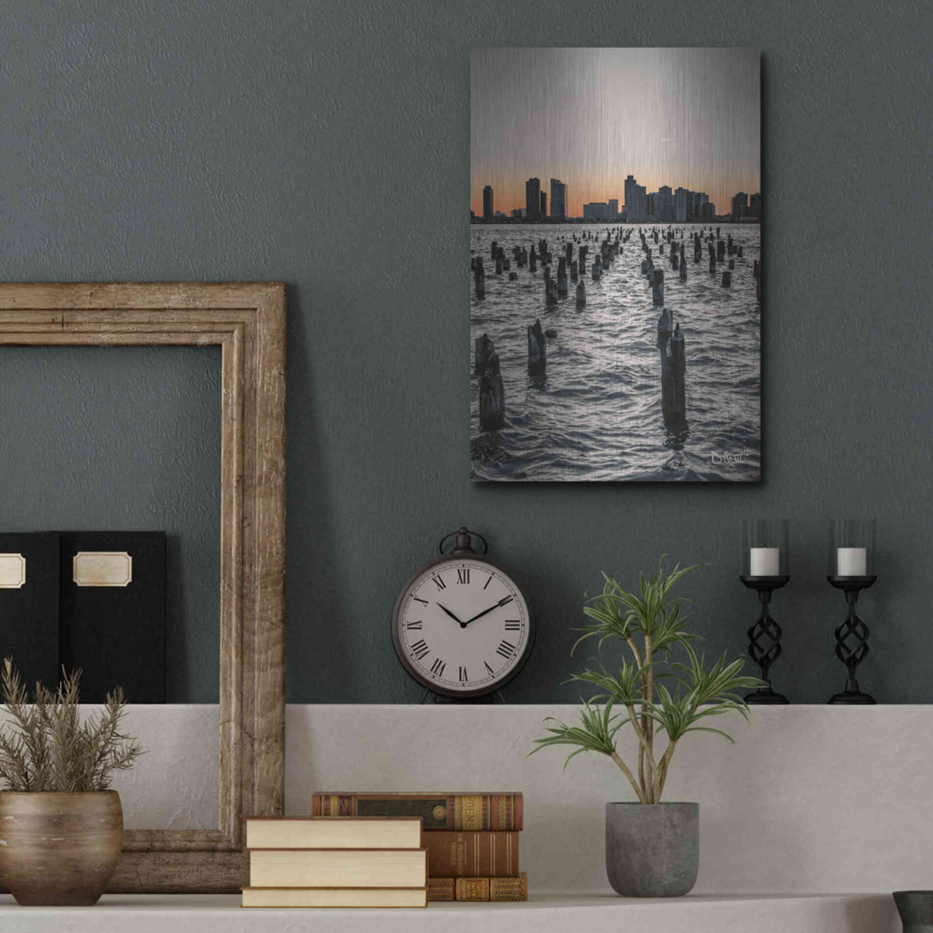 Luxe Metal Art 'Manhattan Sunrise I' by Donnie Quillen Metal Wall Art,12x16
