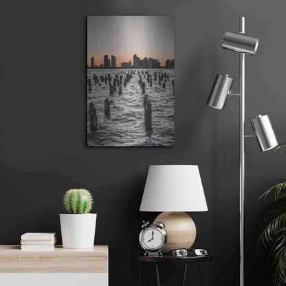 Luxe Metal Art 'Manhattan Sunrise I' by Donnie Quillen Metal Wall Art,16x24