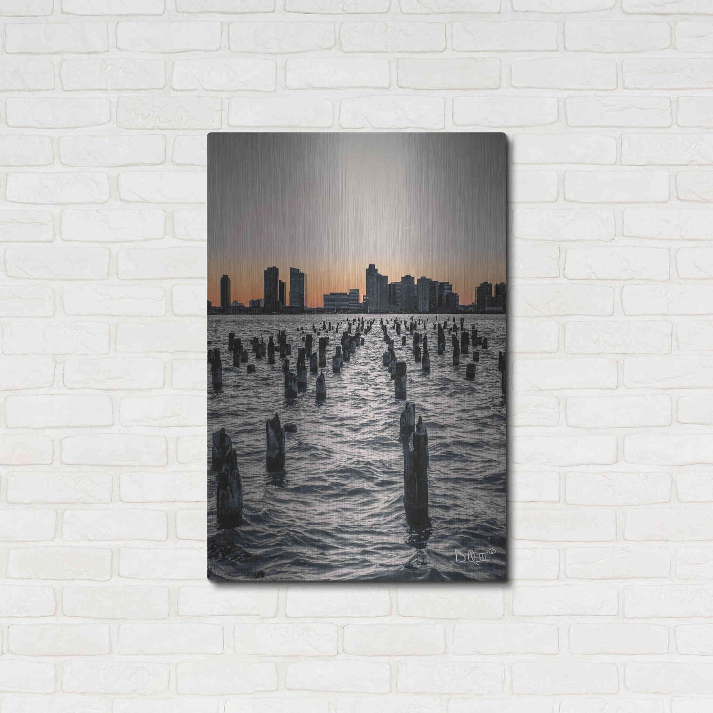 Luxe Metal Art 'Manhattan Sunrise I' by Donnie Quillen Metal Wall Art,24x36
