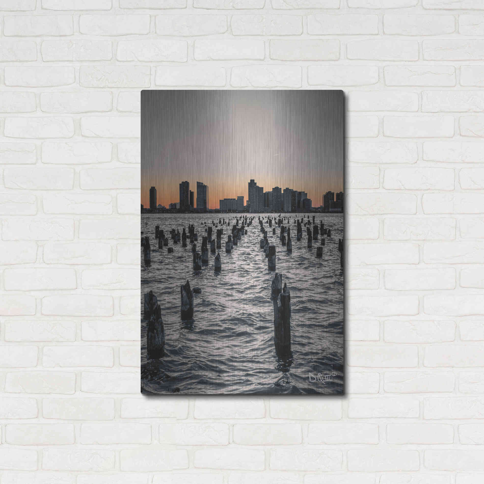 Luxe Metal Art 'Manhattan Sunrise I' by Donnie Quillen Metal Wall Art,24x36