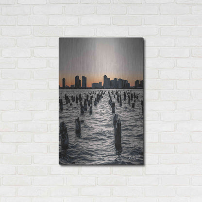 Luxe Metal Art 'Manhattan Sunrise I' by Donnie Quillen Metal Wall Art,24x36