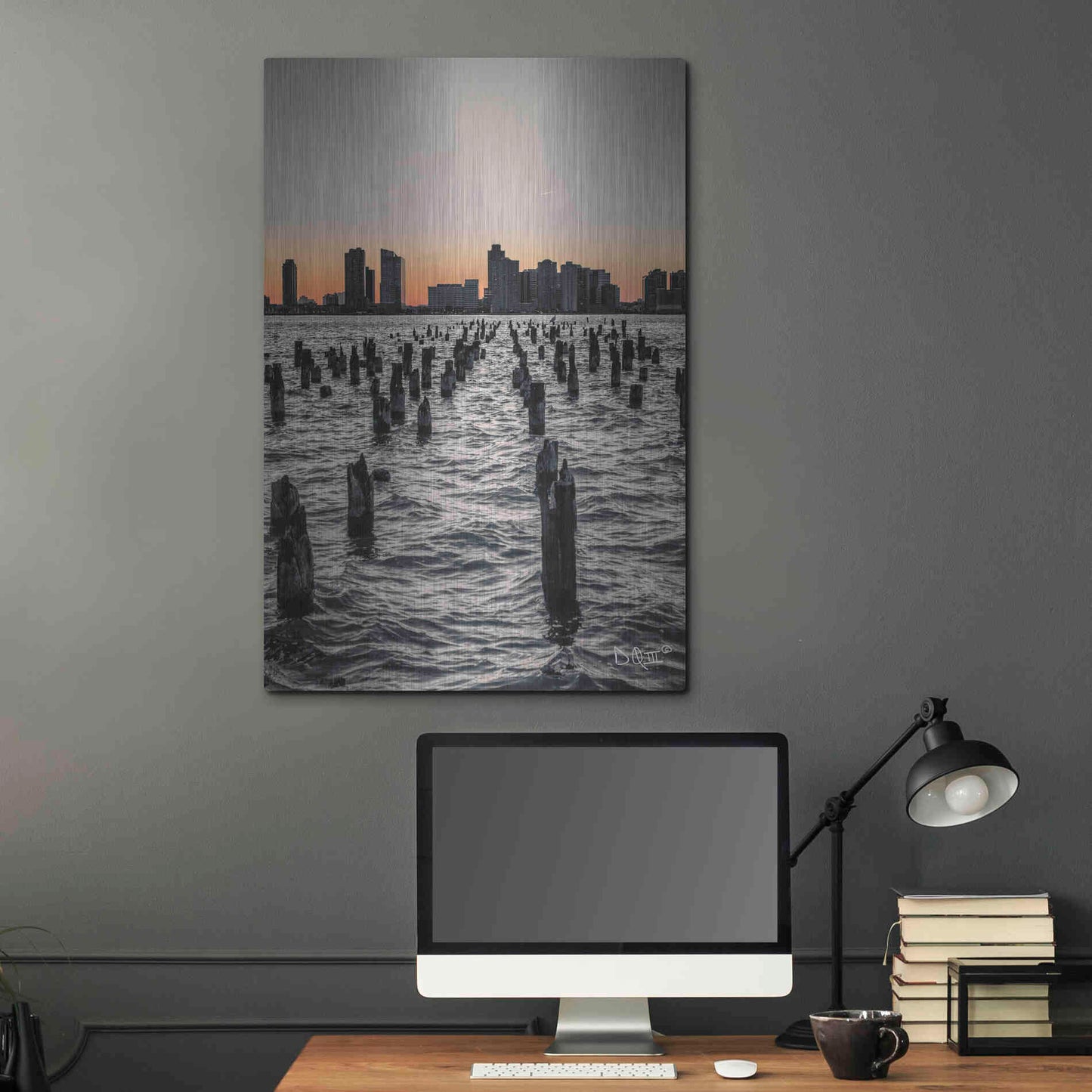 Luxe Metal Art 'Manhattan Sunrise I' by Donnie Quillen Metal Wall Art,24x36