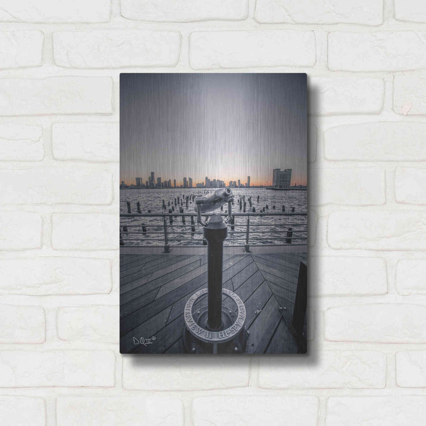 Luxe Metal Art 'Manhattan Sunrise II' by Donnie Quillen Metal Wall Art,12x16