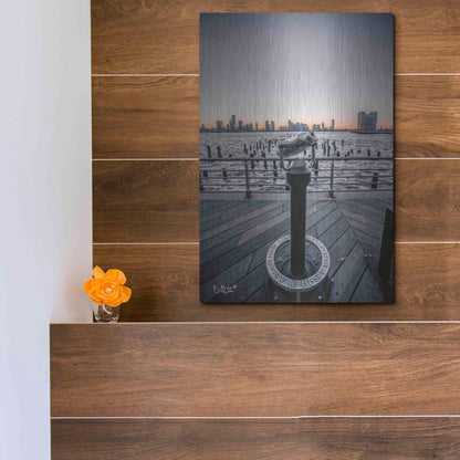 Luxe Metal Art 'Manhattan Sunrise II' by Donnie Quillen Metal Wall Art,12x16