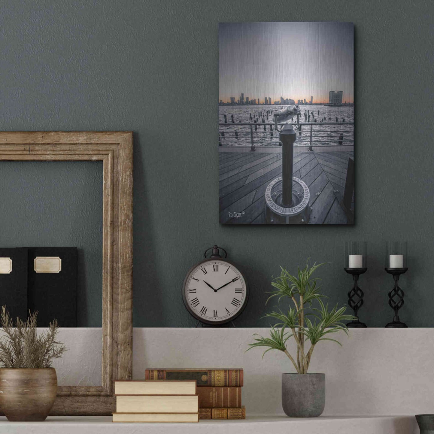 Luxe Metal Art 'Manhattan Sunrise II' by Donnie Quillen Metal Wall Art,12x16
