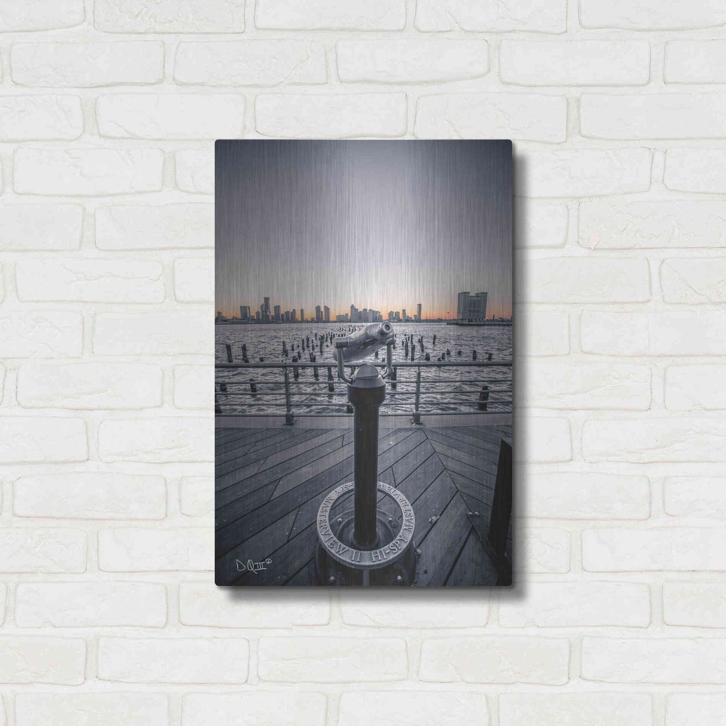 Luxe Metal Art 'Manhattan Sunrise II' by Donnie Quillen Metal Wall Art,16x24