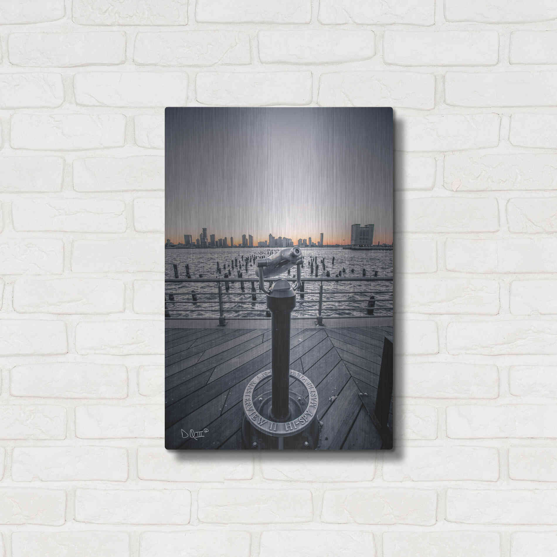 Luxe Metal Art 'Manhattan Sunrise II' by Donnie Quillen Metal Wall Art,16x24