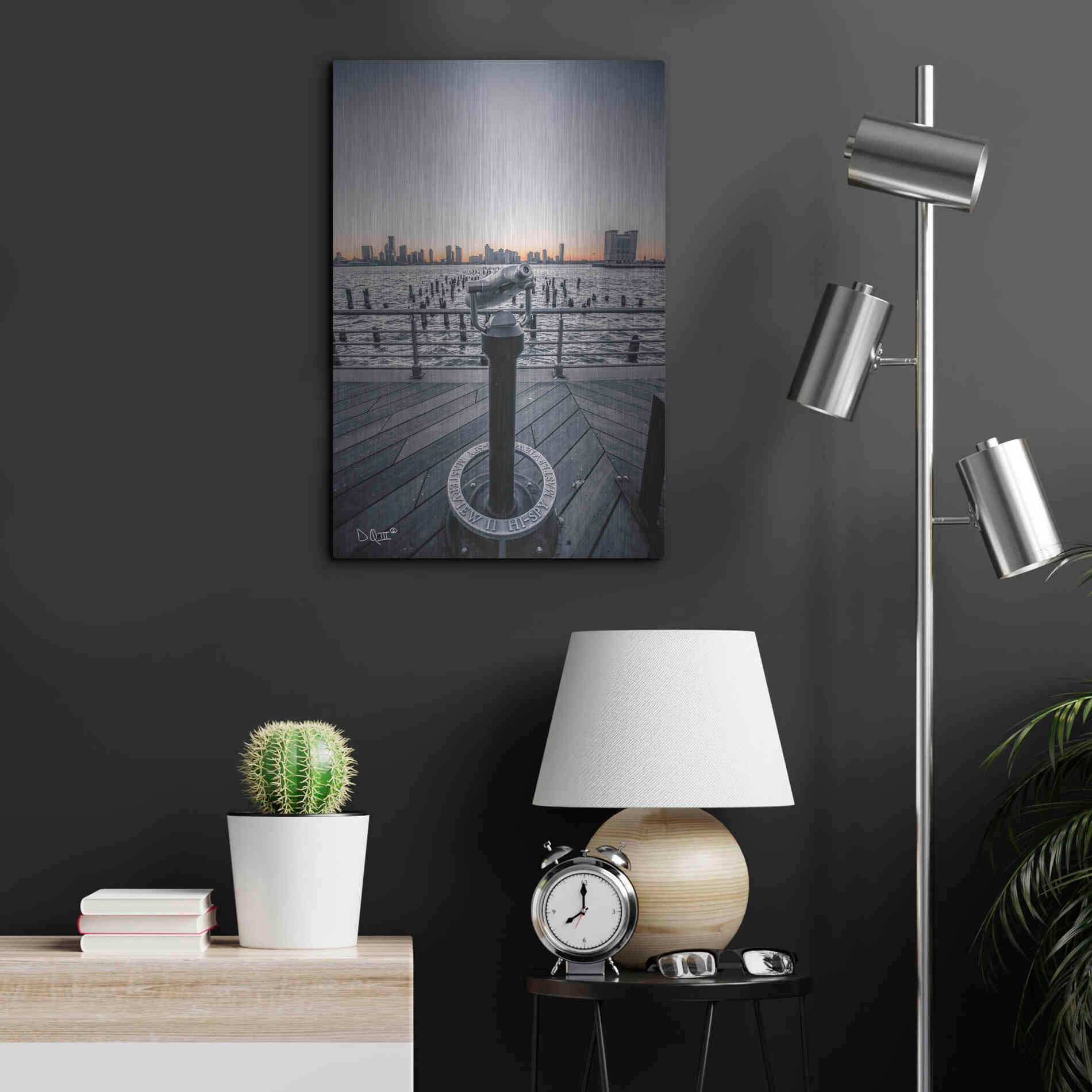 Luxe Metal Art 'Manhattan Sunrise II' by Donnie Quillen Metal Wall Art,16x24