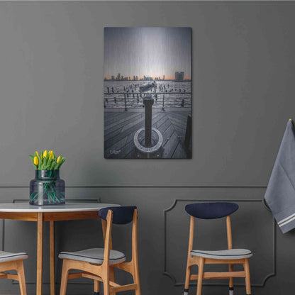 Luxe Metal Art 'Manhattan Sunrise II' by Donnie Quillen Metal Wall Art,24x36