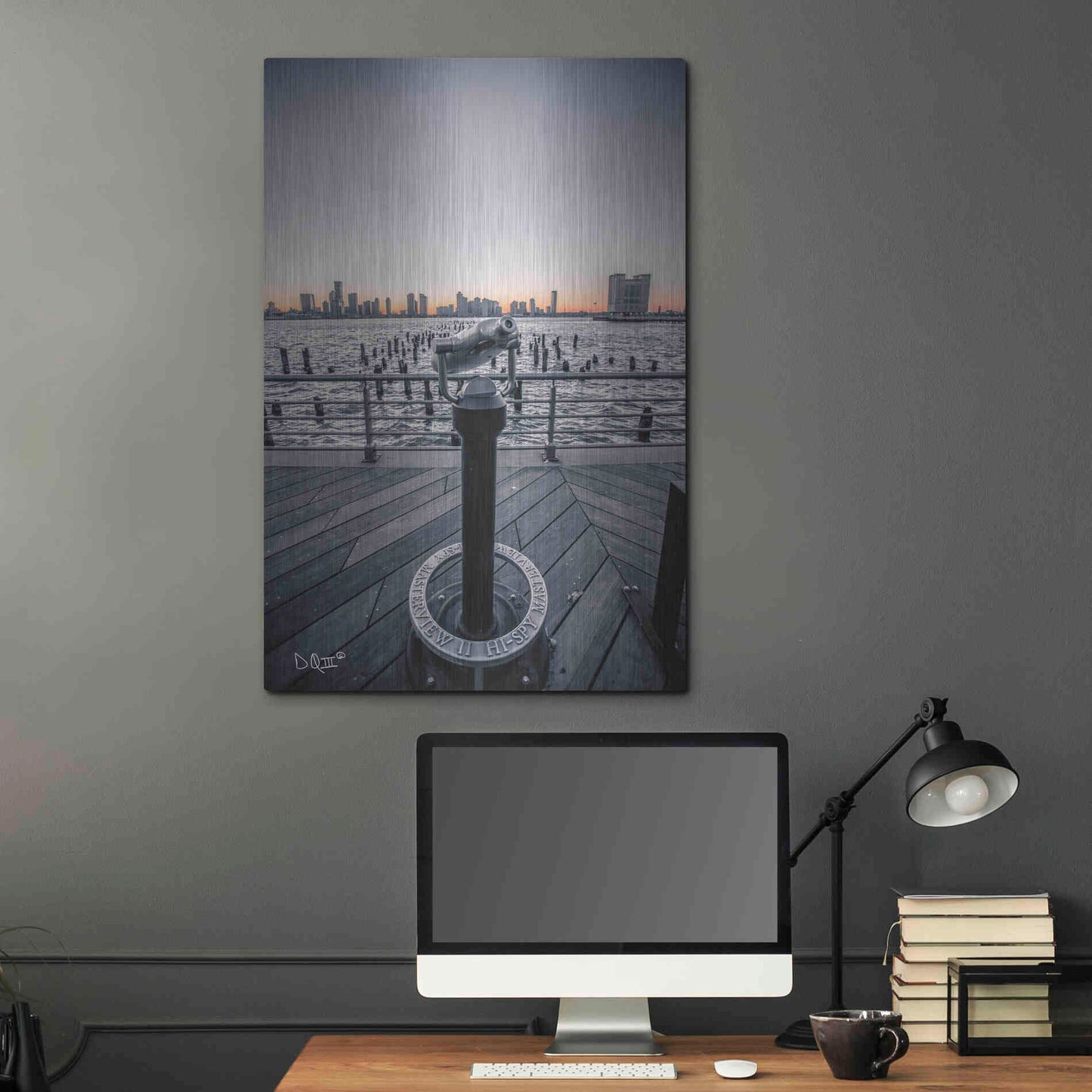 Luxe Metal Art 'Manhattan Sunrise II' by Donnie Quillen Metal Wall Art,24x36