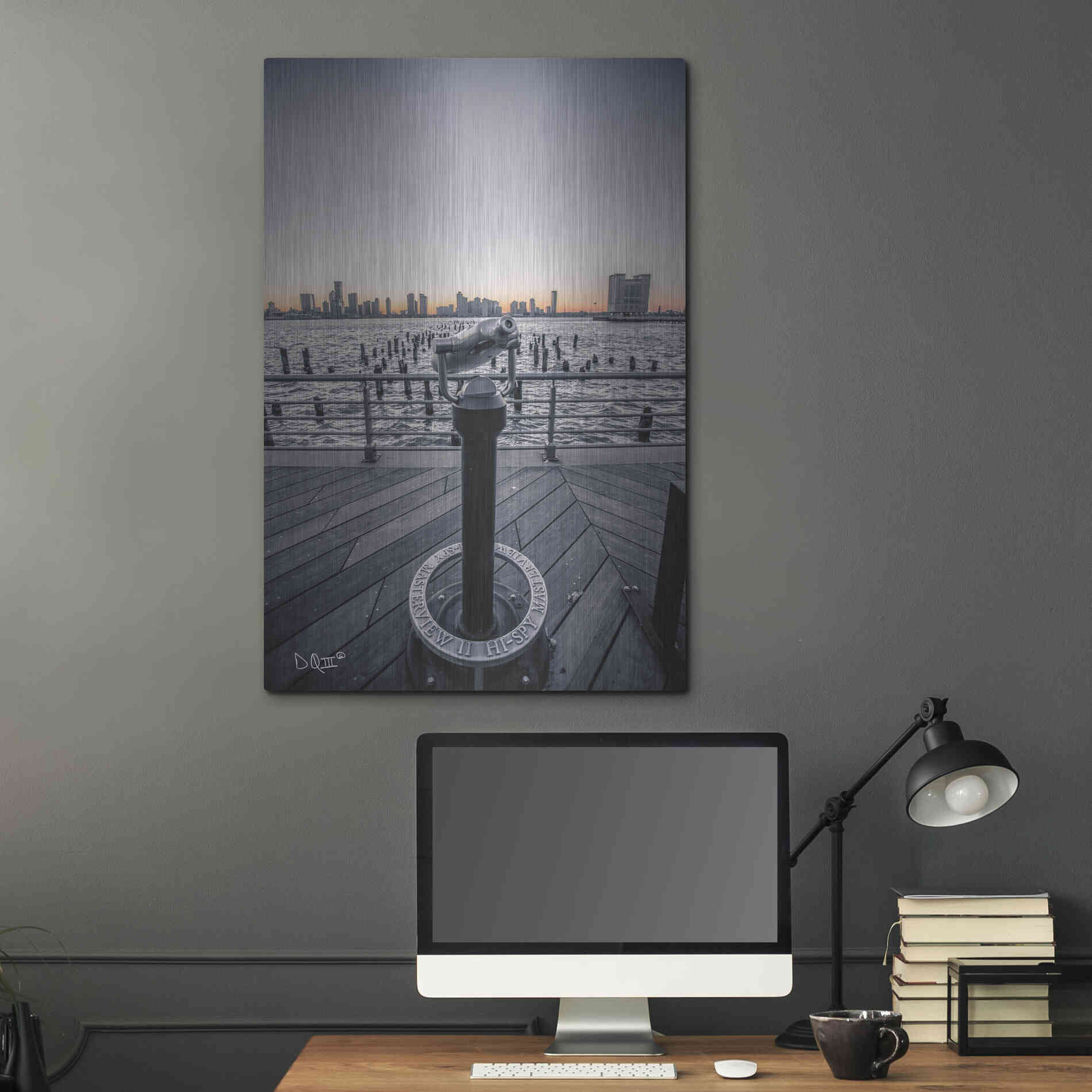 Luxe Metal Art 'Manhattan Sunrise II' by Donnie Quillen Metal Wall Art,24x36