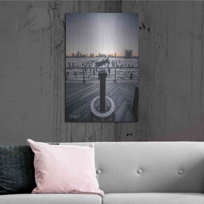 Luxe Metal Art 'Manhattan Sunrise II' by Donnie Quillen Metal Wall Art,24x36