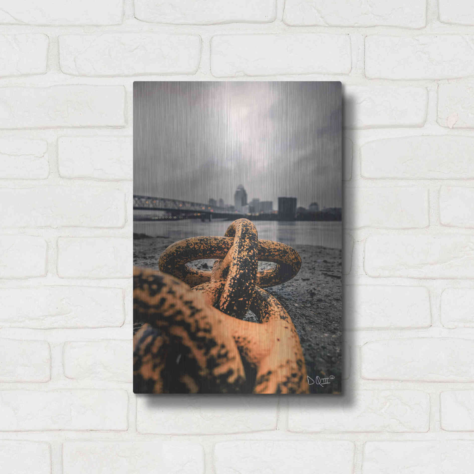 Luxe Metal Art 'Don't Break' by Donnie Quillen Metal Wall Art,12x16