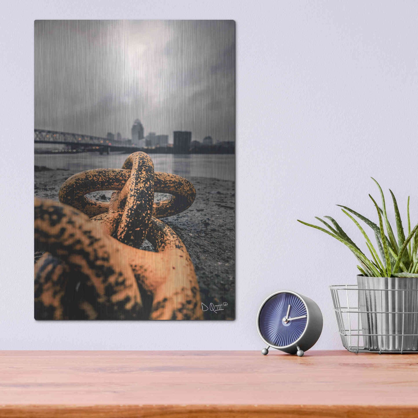 Luxe Metal Art 'Don't Break' by Donnie Quillen Metal Wall Art,12x16