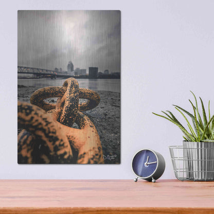 Luxe Metal Art 'Don't Break' by Donnie Quillen Metal Wall Art,12x16