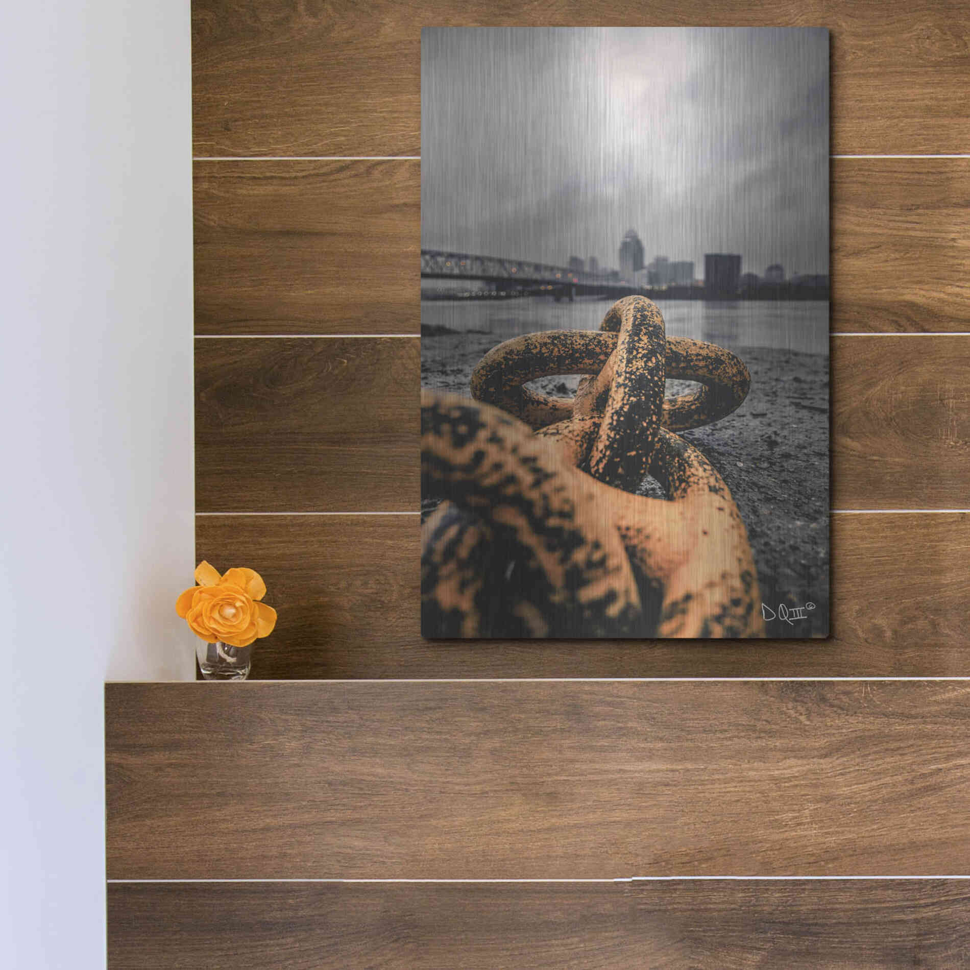 Luxe Metal Art 'Don't Break' by Donnie Quillen Metal Wall Art,12x16