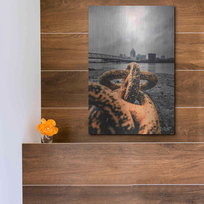 Luxe Metal Art 'Don't Break' by Donnie Quillen Metal Wall Art,12x16