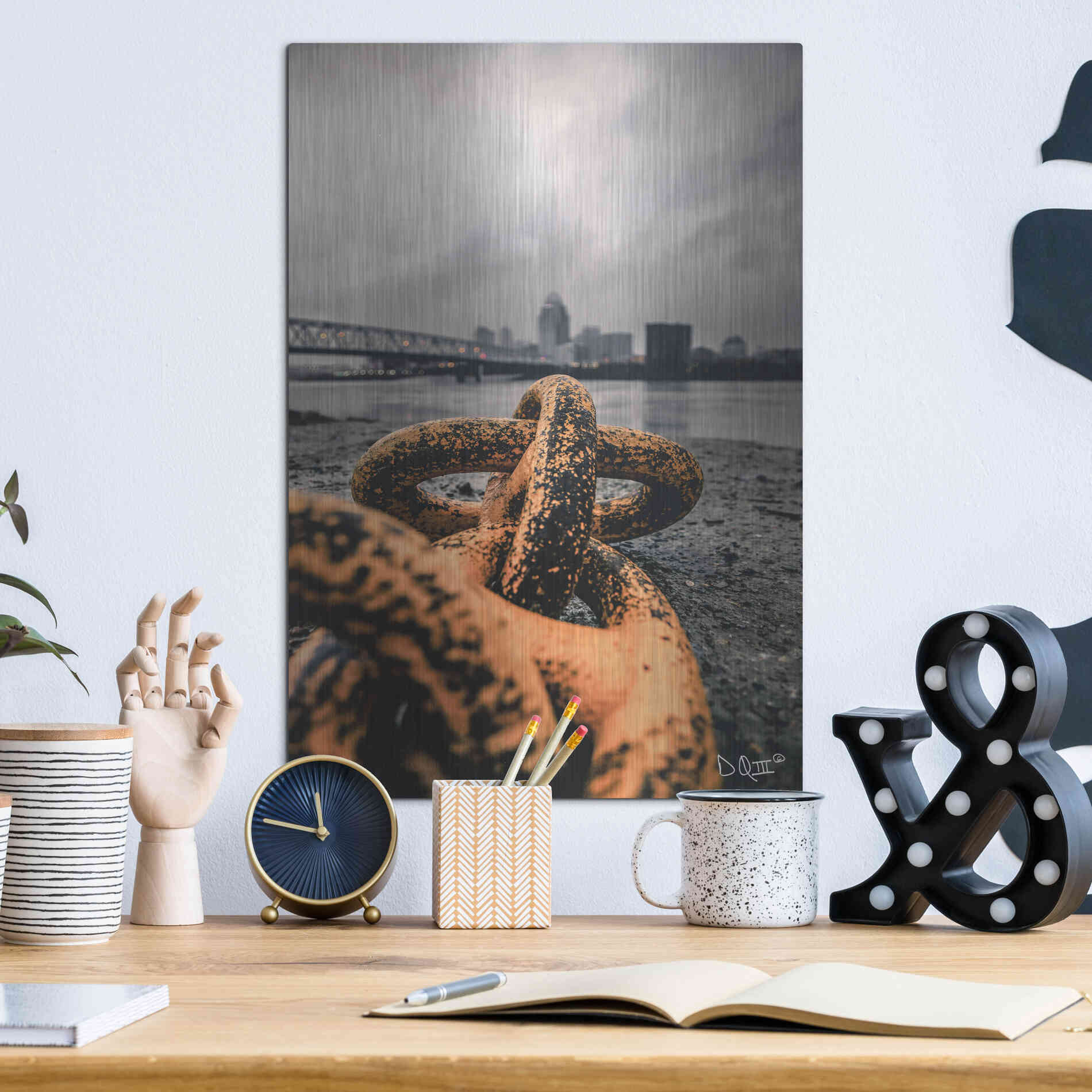 Luxe Metal Art 'Don't Break' by Donnie Quillen Metal Wall Art,12x16